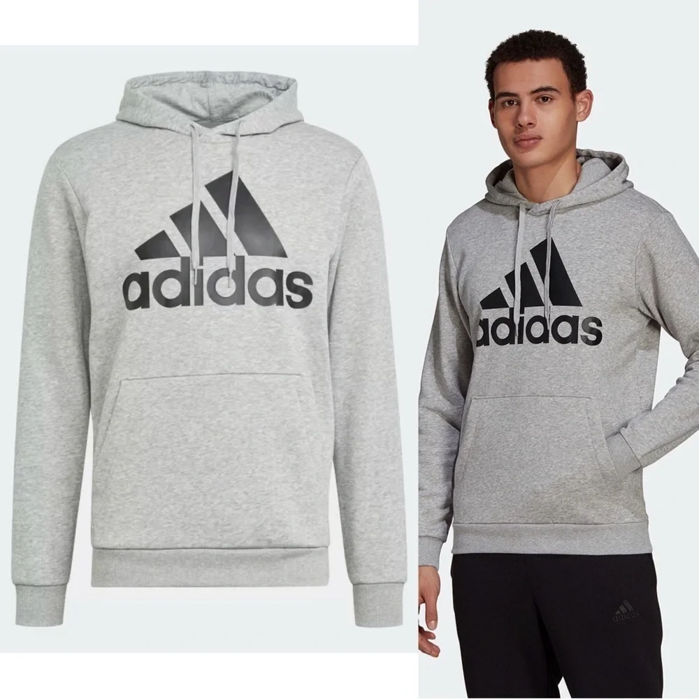 NEW Adidas Men's Essentials Fleece Big Logo Pullover Hoodie GK9577